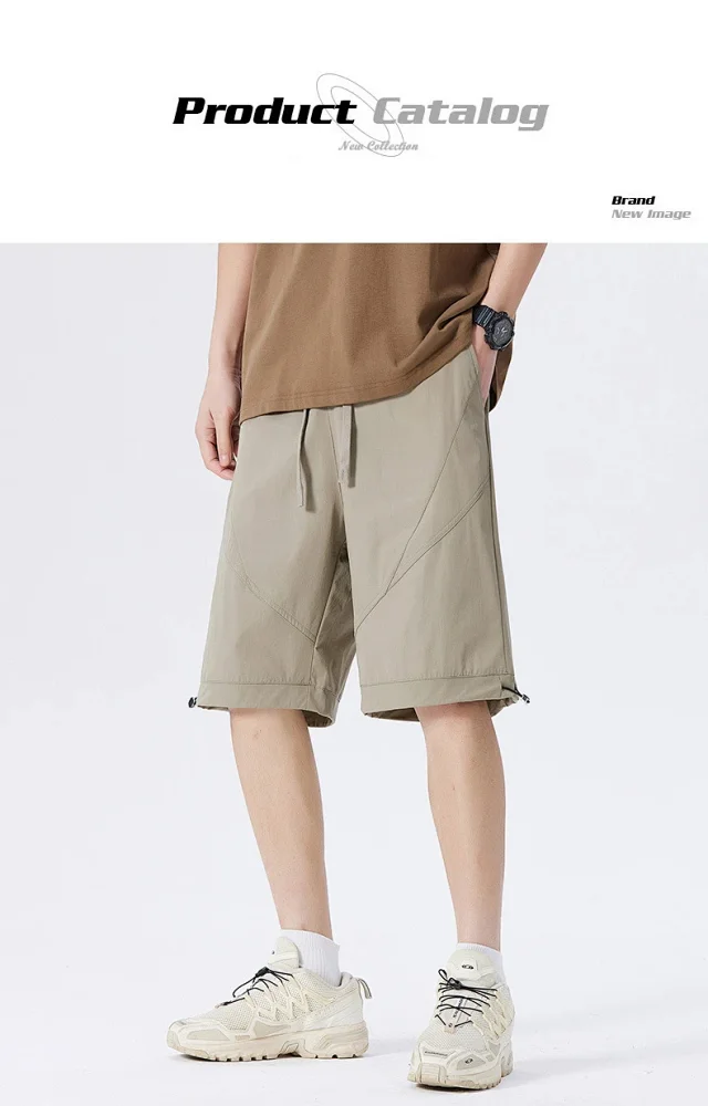 2025 Summer Men's Ice Silk Quick - Dry Shorts Detail