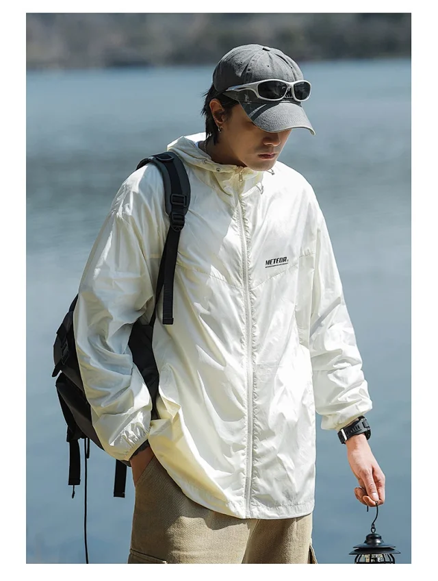Mountain Style Hooded Summer Work Jacket (Unisex) Detail