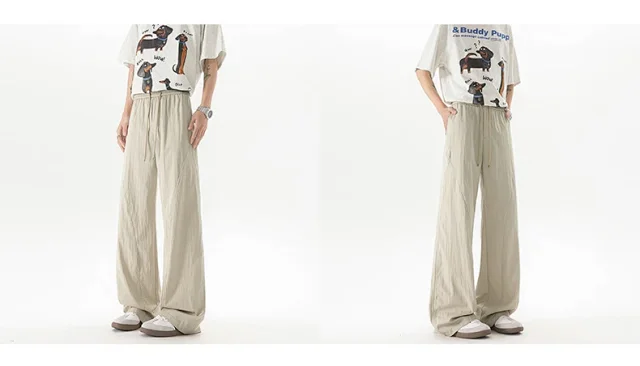 Trendy Men's Summer Ice Silk Pants Detail