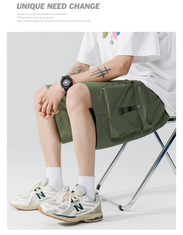 Summer New 5-Point Japanese Work Shorts Detail