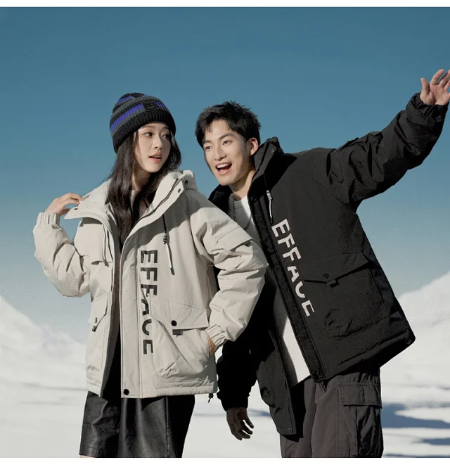 Men's Winter Duck Down Puffer Jacket Detail