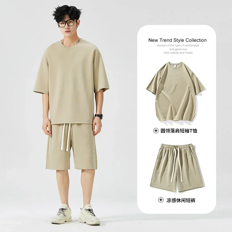 Summer Men's New Short-sleeve T-shirt Set