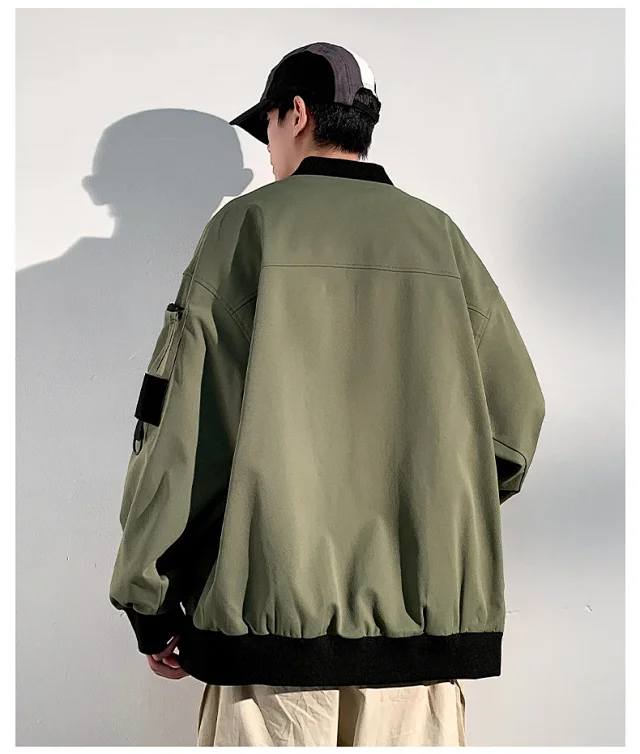 2025 Men's Autumn Stand-collar Flight Jacket Detail