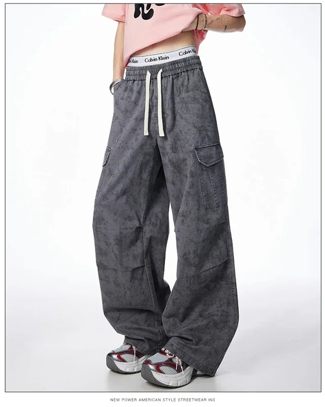 Men's Retro Parachute Work Pants Detail