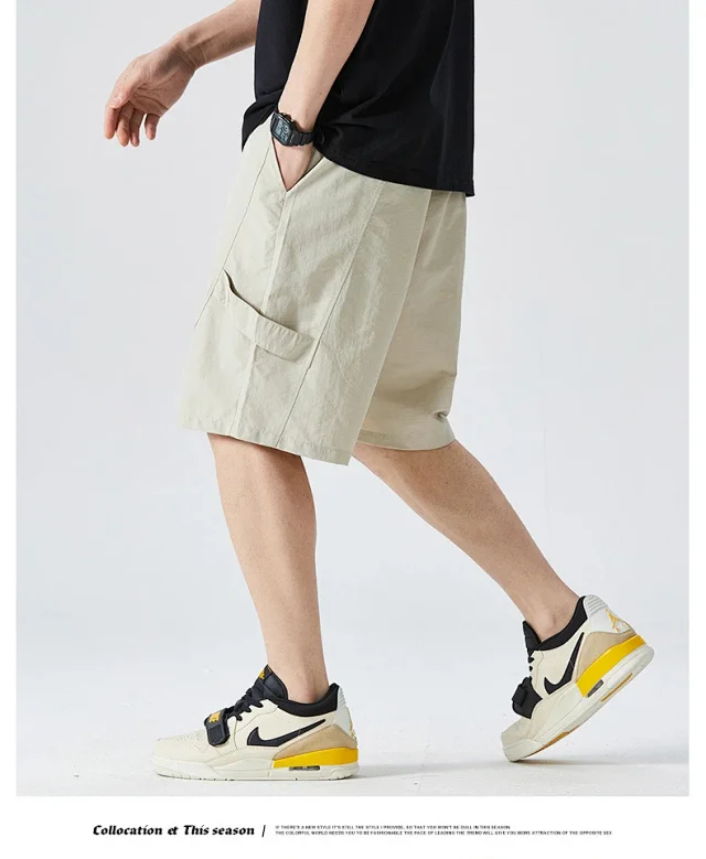 Japanese Mens Summer Work Shorts Detail