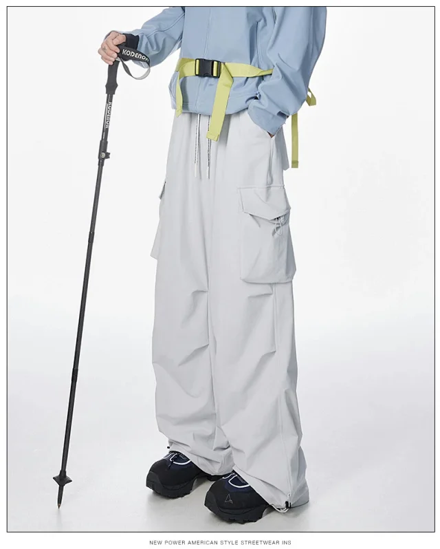 Unisex Summer Cool Parachute Cargo Pants Detail