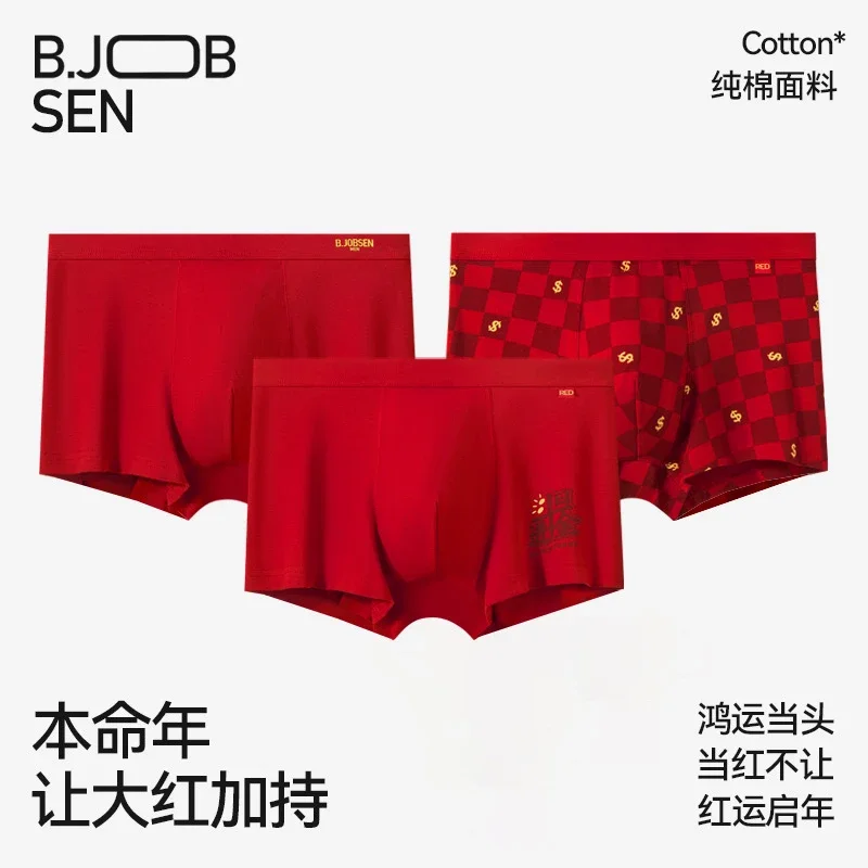 Red Cotton Men's Dragon Briefs