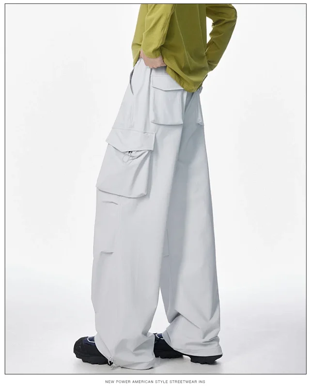 Unisex Summer Cool Parachute Cargo Pants Detail
