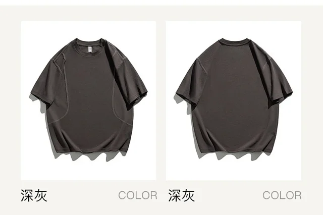 Men's Summer Crew Neck T-shirt Detail