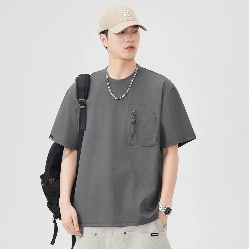Japanese Workwear Men's T - Shirt 2025 Summer