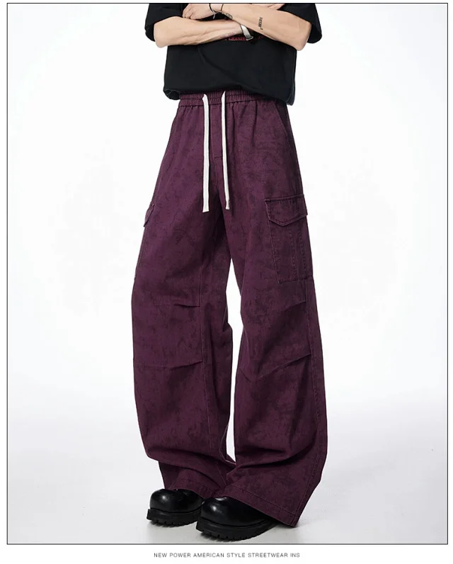 Men's Retro Parachute Work Pants Detail