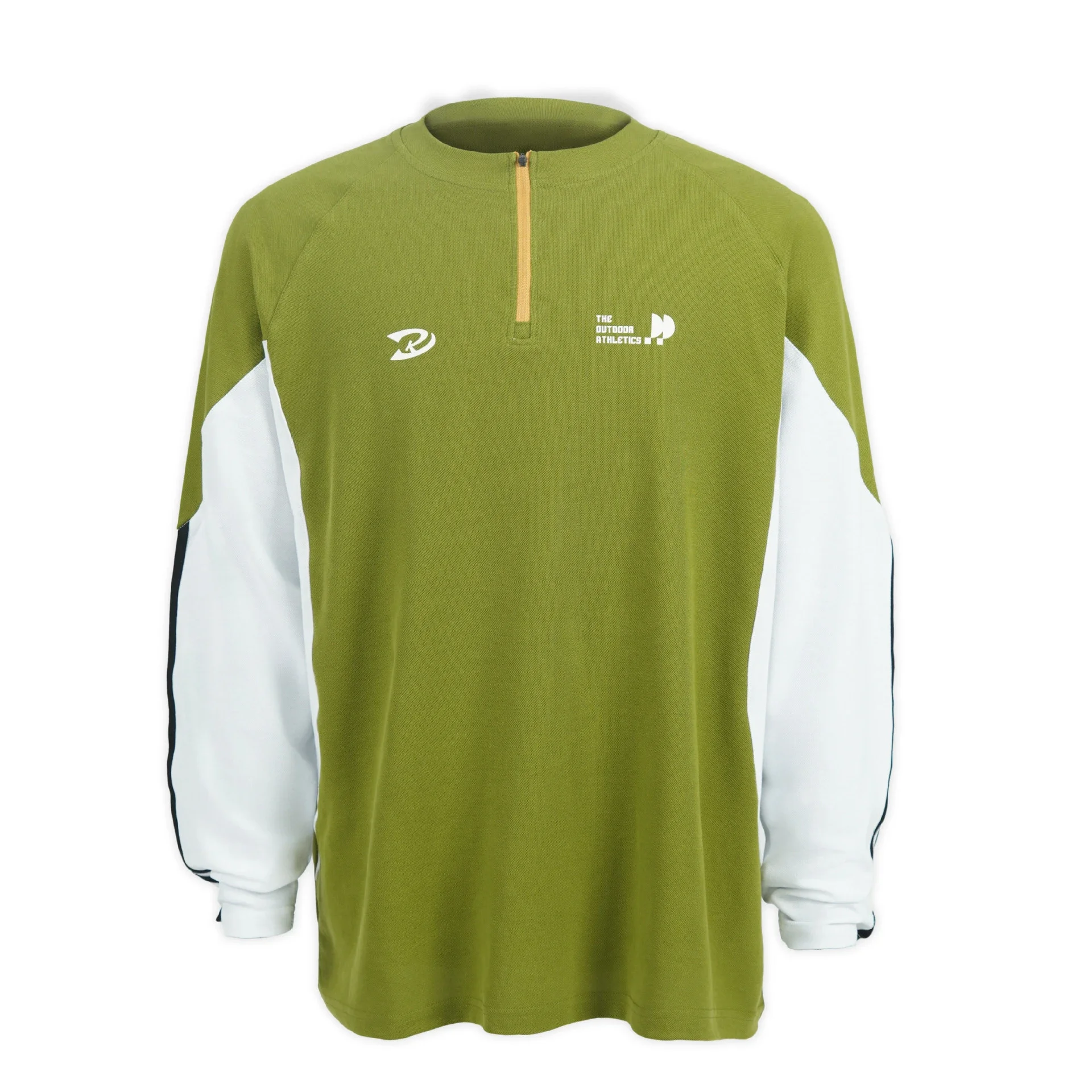 RFSD Menswear | Retro American Print Sports Color-Block Loose Pique Long-Sleeve T-Shirt (Unisex) Cross-Border Trendy Brand