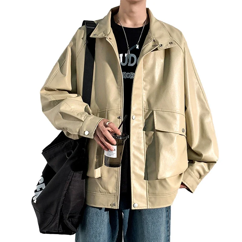 2025 Fall PU Leather Jacket for Men