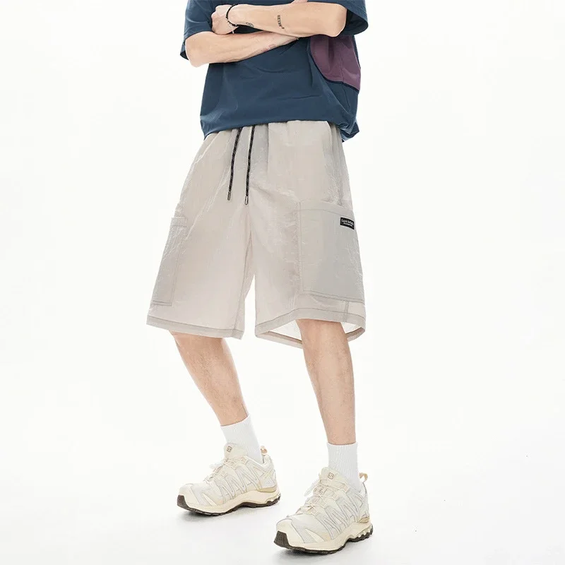 Men's Loose Straight Ice Silk Shorts