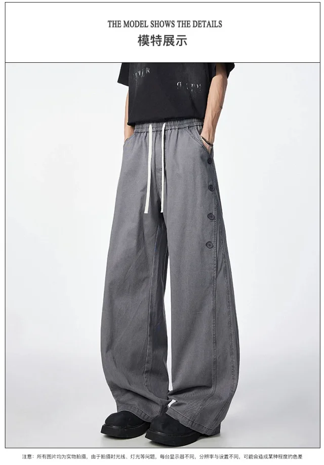 Men's BF Loose Wide-Leg Pants Detail