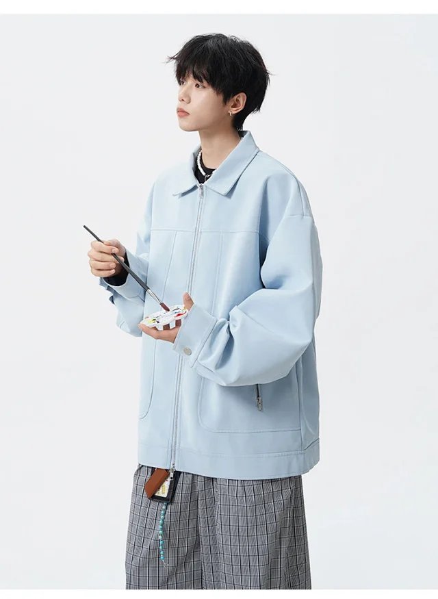 Autumn PU Men's Jacket (Couple Style) Detail