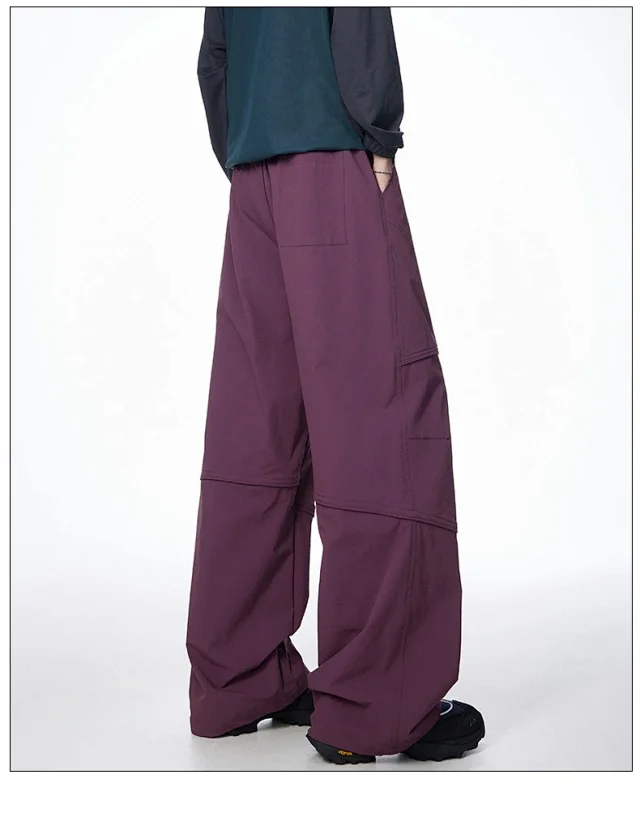 Trendy Straight Wide-Leg Pants Detail