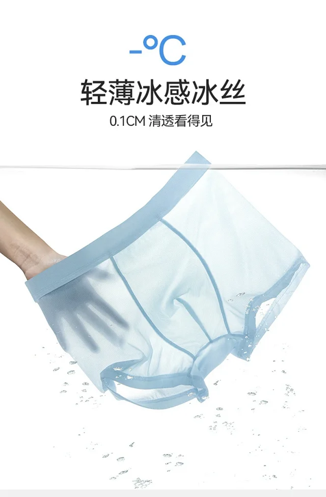 Men's 2025 Ice Silk Boxer Briefs Detail