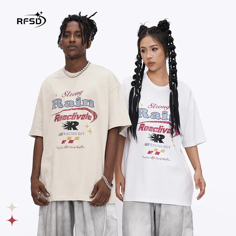 RFSD Men's Hand - drawn Letter Print T - Shirt