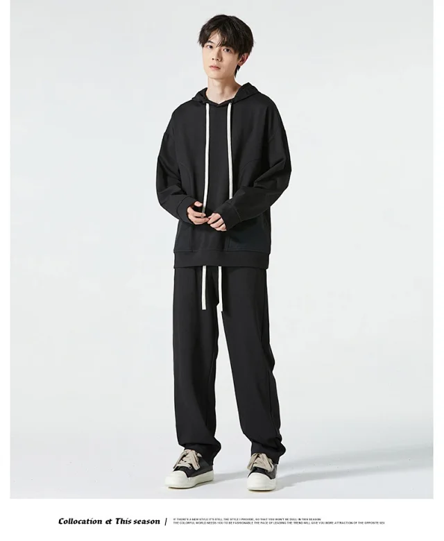 Men's Trendy Hoodie & Loose Pants Set Detail