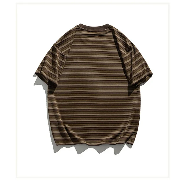 2025 Men's Striped Color - Blocked Tee Detail