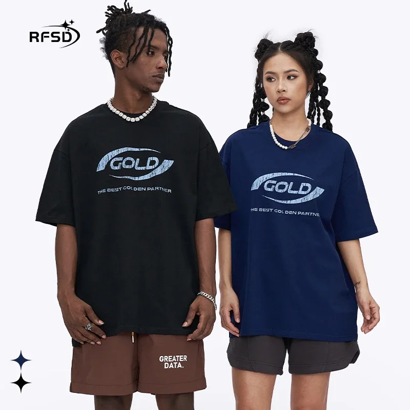 RFSD Men's | 2025 Summer New American High Neck Printed T-shirt