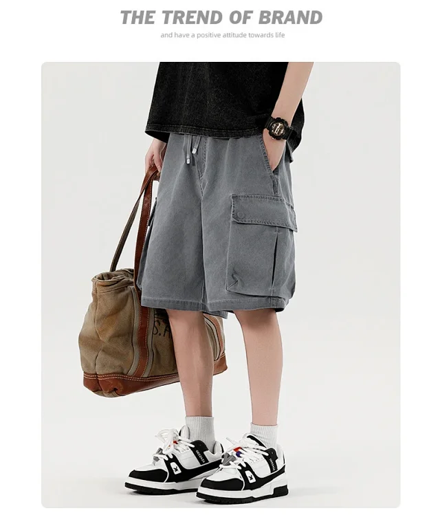 Summer Men's Denim Shorts Detail