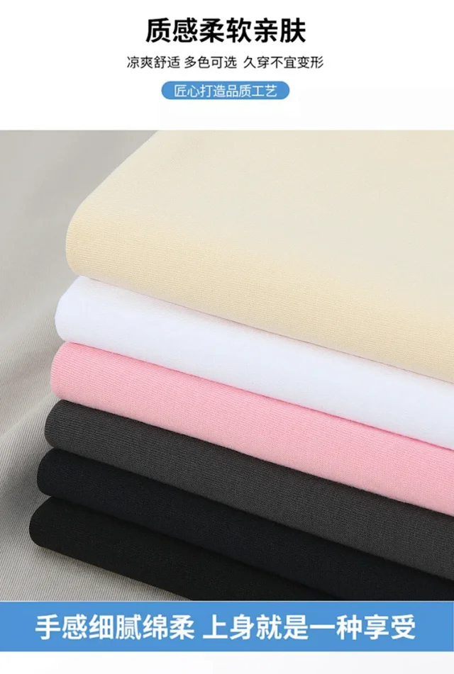 280g Heavyweight Cotton Double Yarn Short Sleeve Detail