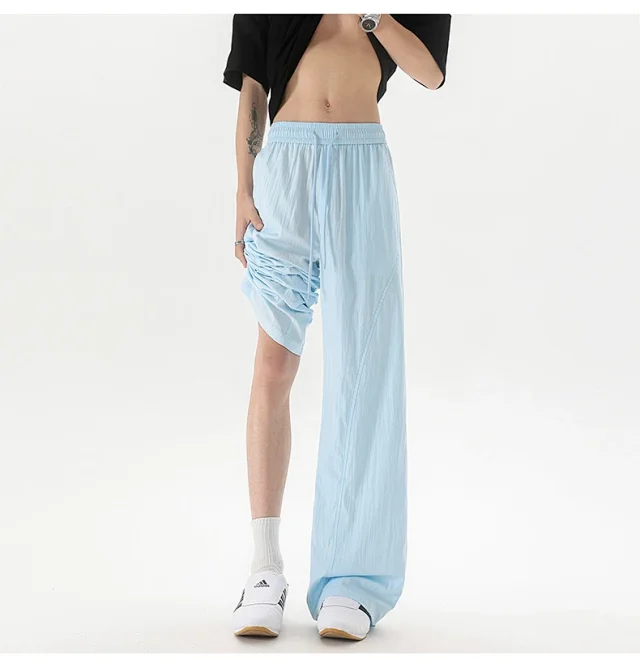 Trendy Men's Summer Ice Silk Pants Detail