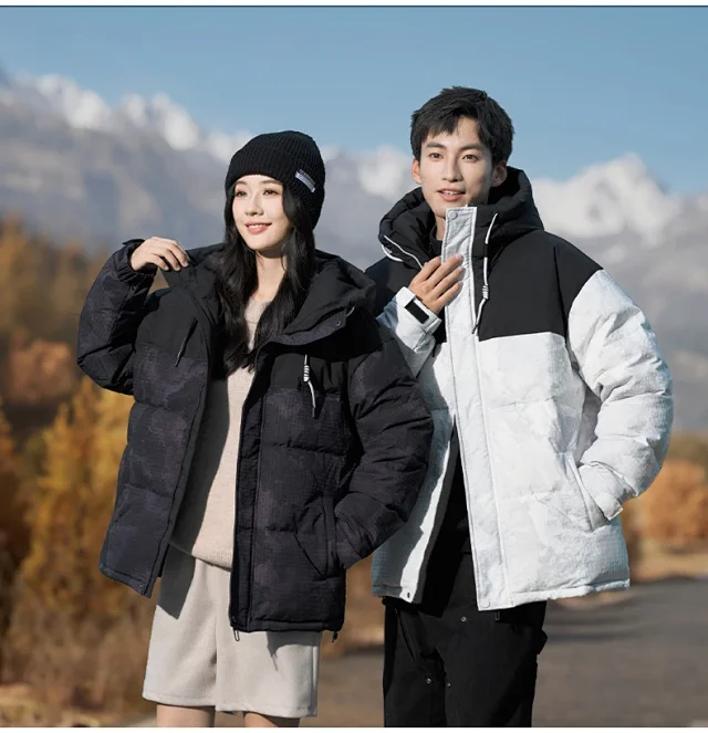 2025 Men's Short Camo Puffer Jacket Detail