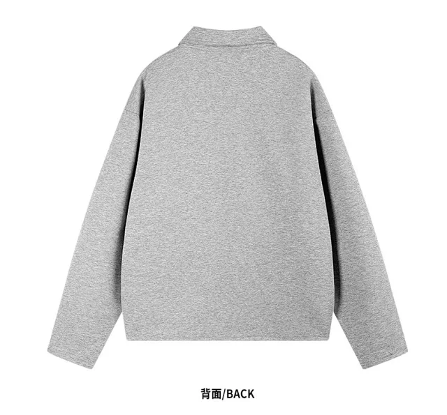 Men's Retro Patchwork Polo Long Sleeve T-shirt Detail