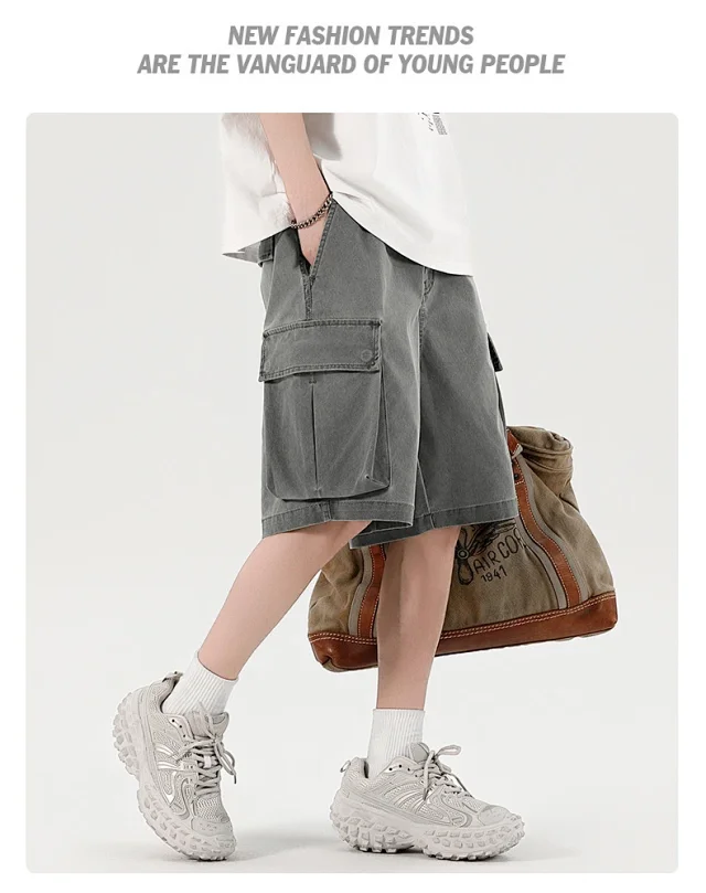 Summer Men's Denim Shorts Detail