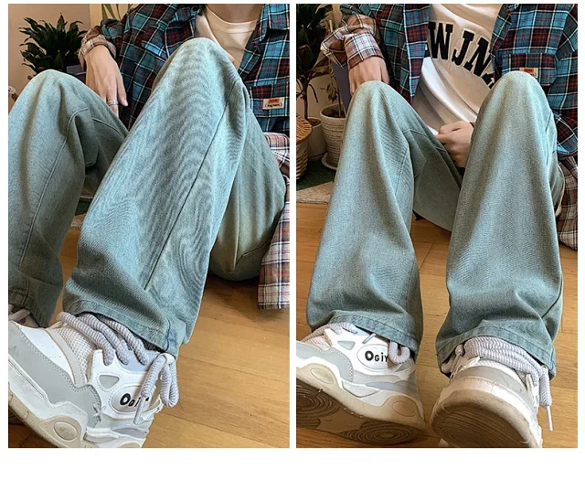 S Retro Couple Straight Jeans Detail