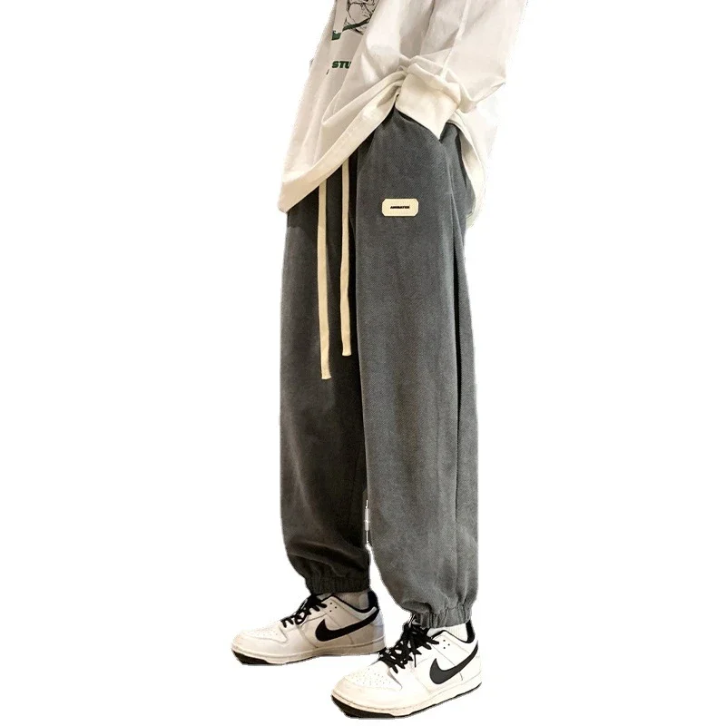 Autumn Mens Retro Loose Tapered Pants