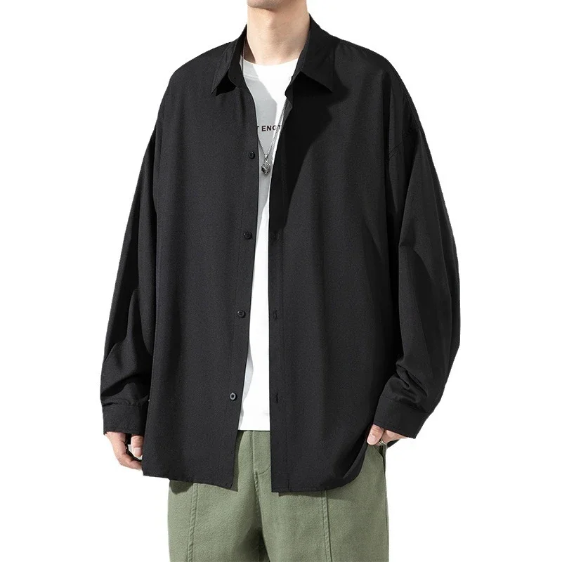 Men's 2025 Autumn Solid Long-sleeve Shirt
