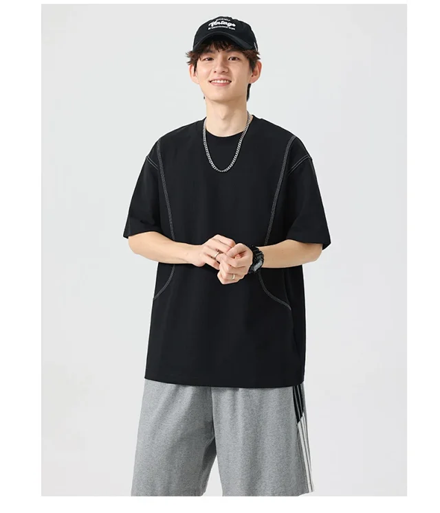 Men's Summer Crew Neck T-shirt Detail