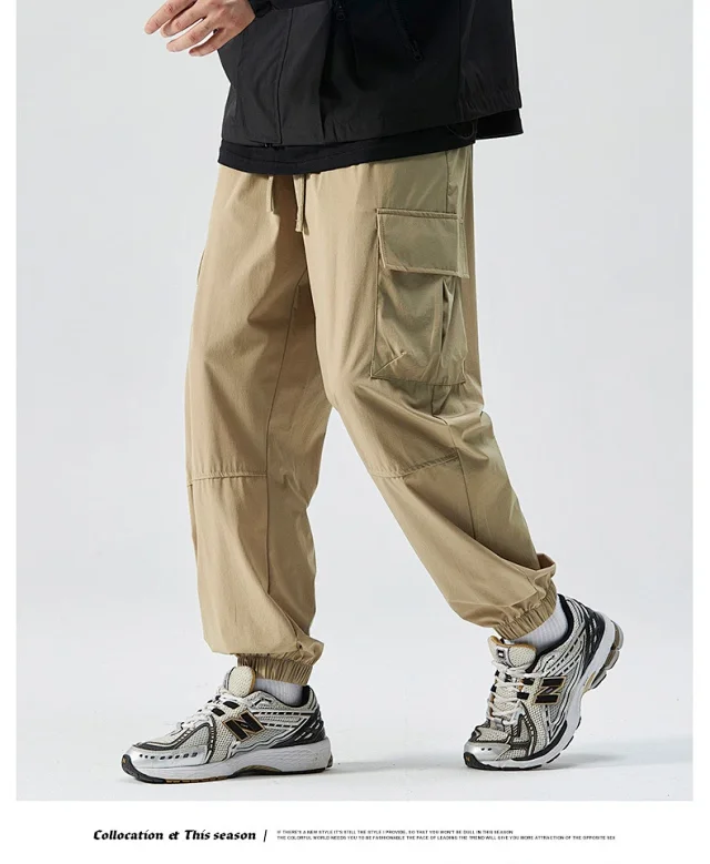 2025 Spring/Summer Men's Elastic Ice Silk Pants Detail