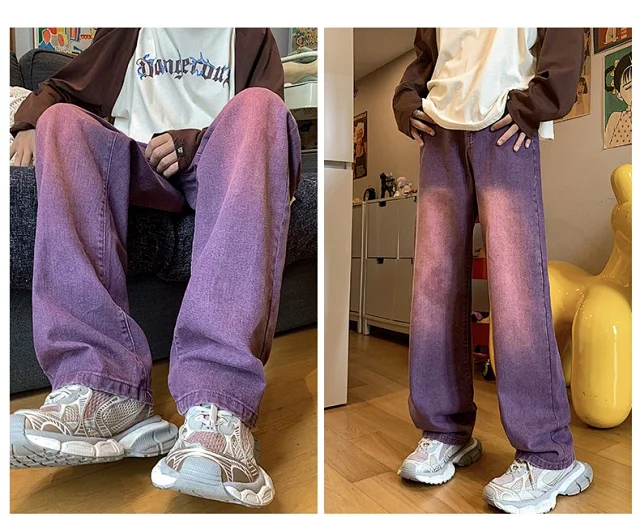 S Retro Couple Straight Jeans Detail