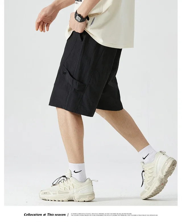 Japanese Mens Summer Work Shorts Detail