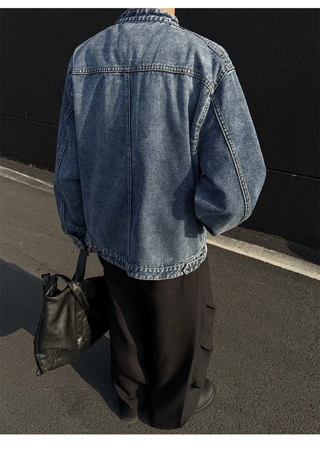 Men's Vintage Denim Jacket Detail