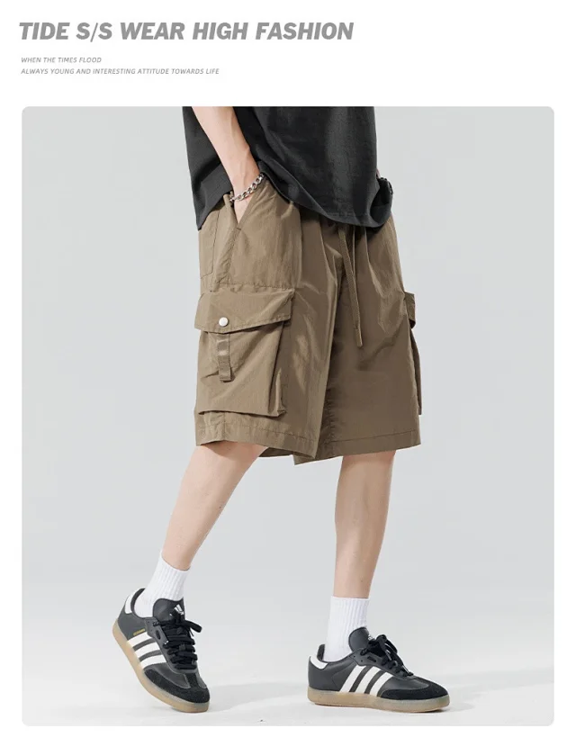 Summer New 5-Point Japanese Work Shorts Detail