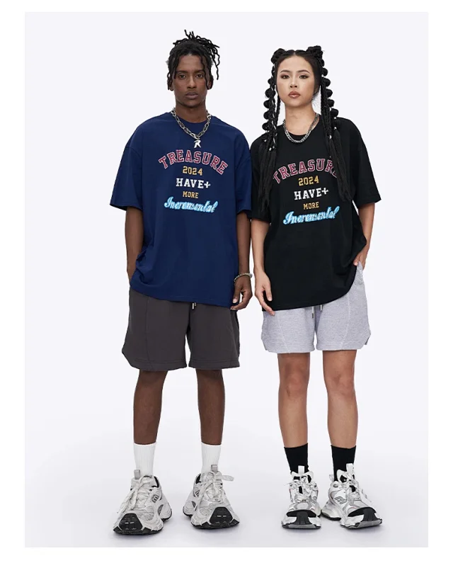 RFSD Men's T-shirt | 2025 Spring/Summer New Waste Style Brush Painting Print Loose Short-sleeve Detail