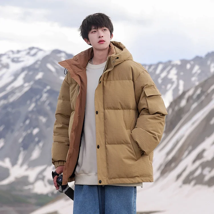 Men's Winter Down Jacket (90% White Duck Down) Couple's Bread Coat