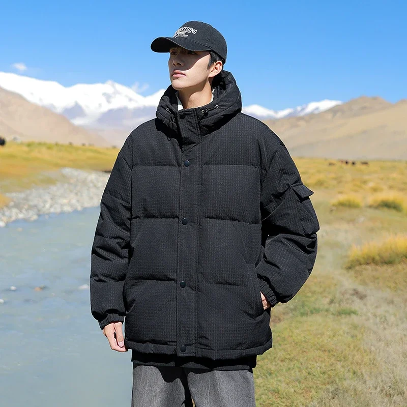 Men's Winter Down Jacket (90% White Duck Down) Couple's Bread Coat