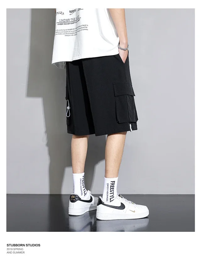 Men's Summer Ice Silk Cargo Shorts Detail