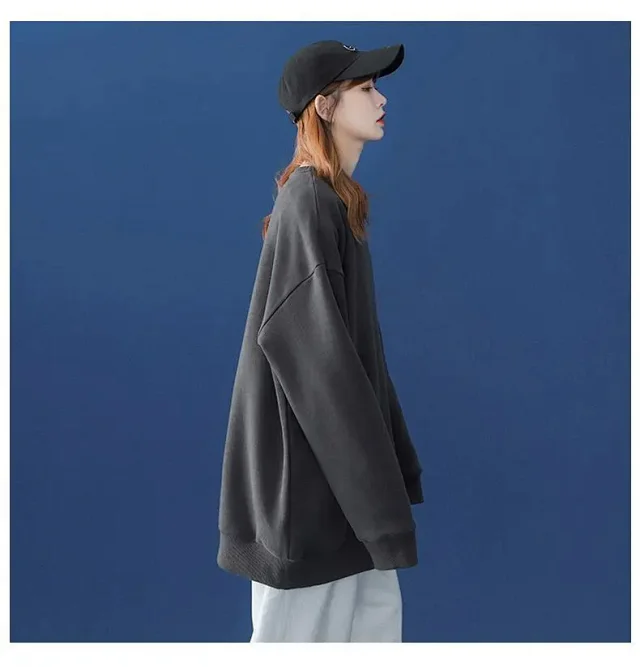 Unisex Fleece Oversized Sweatshirt Wholesale Detail