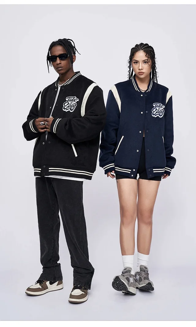 RFSD | 2025 FW New Color - Blocked Embroidered Bomber Jacket (Couple Style) Detail