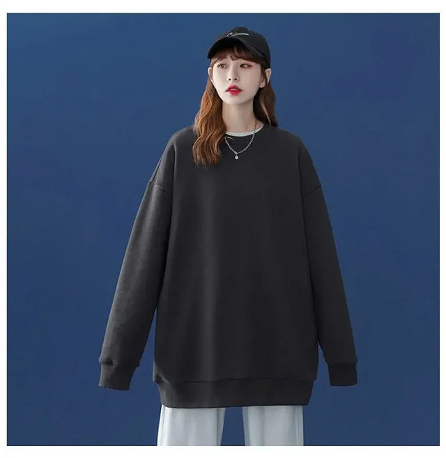 Unisex Fleece Oversized Sweatshirt Wholesale Detail