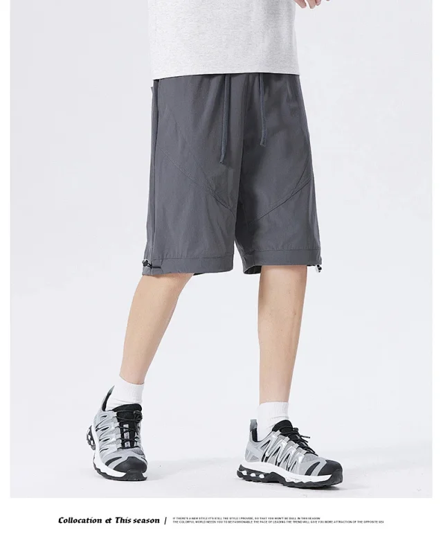 2025 Summer Men's Ice Silk Quick - Dry Shorts Detail