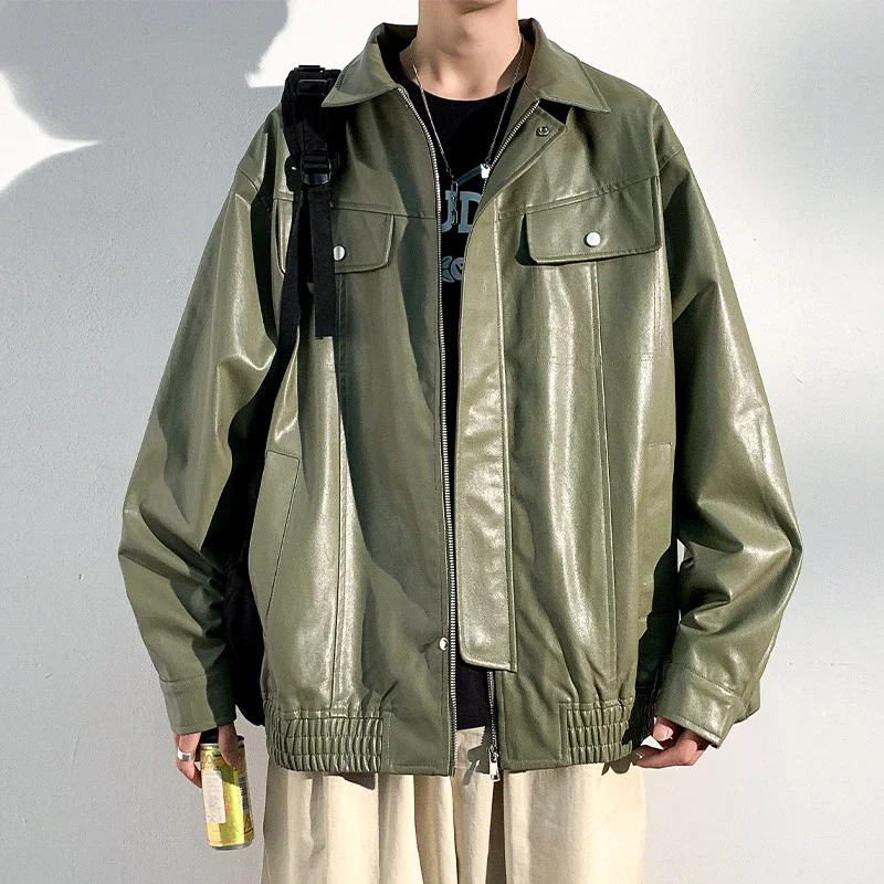 2025 Fall PU Leather Jacket for Men
